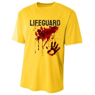 Bloody Lifeguard Blood Splatter Blood Stained Fun Performance Sprint T-Shirt