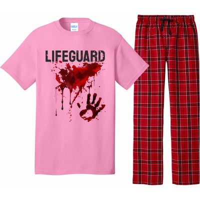 Bloody Lifeguard Blood Splatter Blood Stained Fun Pajama Set