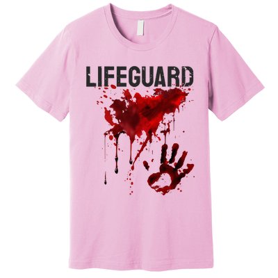 Bloody Lifeguard Blood Splatter Blood Stained Fun Premium T-Shirt