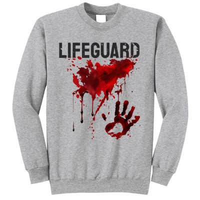 Bloody Lifeguard Blood Splatter Blood Stained Fun Sweatshirt