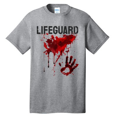 Bloody Lifeguard Blood Splatter Blood Stained Fun Tall T-Shirt