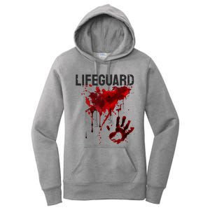 Bloody Lifeguard Blood Splatter Blood Stained Fun Women's Pullover Hoodie