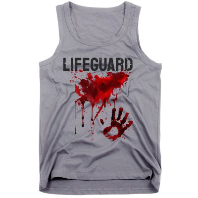 Bloody Lifeguard Blood Splatter Blood Stained Fun Tank Top