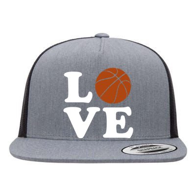 Basketball Love Flat Bill Trucker Hat