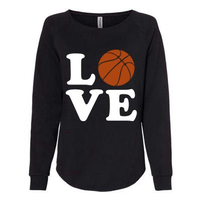 Basketball Love Womens California Wash Sweatshirt