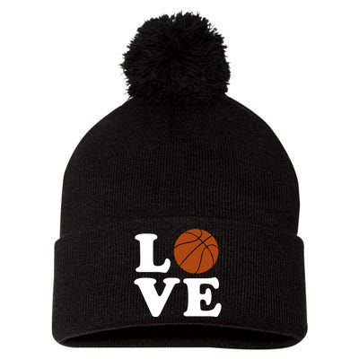 Basketball Love Pom Pom 12in Knit Beanie