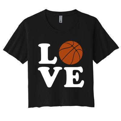 Basketball Love Women's Crop Top Tee