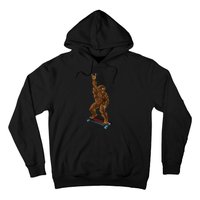 Bigfoot Long Boarding Rock On Sasquatch Big Foot Skate Hoodie