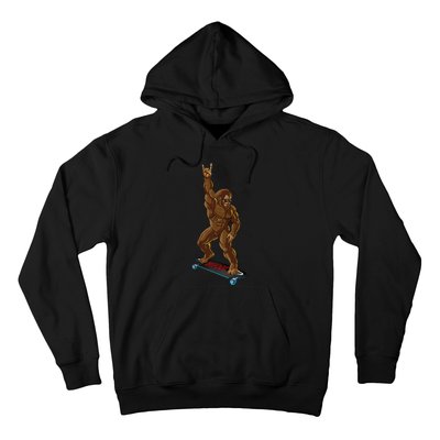 Bigfoot Long Boarding Rock On Sasquatch Big Foot Skate Hoodie