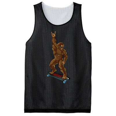 Bigfoot Long Boarding Rock On Sasquatch Big Foot Skate Mesh Reversible Basketball Jersey Tank