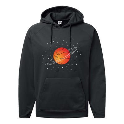 Basketball Lovers Basketball Player Funny Basketball Space Performance Fleece Hoodie