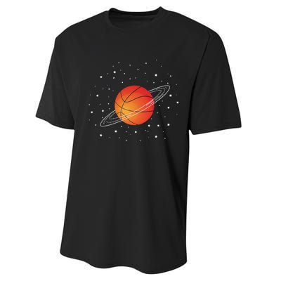 Basketball Lovers Basketball Player Funny Basketball Space Performance Sprint T-Shirt