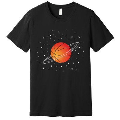 Basketball Lovers Basketball Player Funny Basketball Space Premium T-Shirt