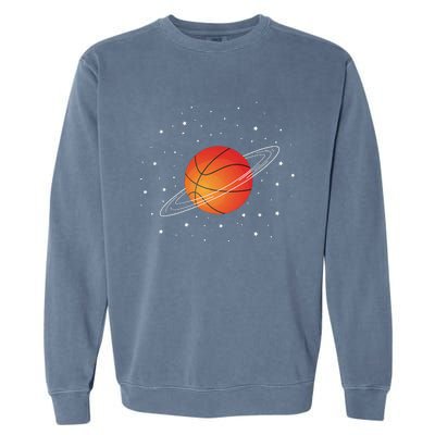 Basketball Lovers Basketball Player Funny Basketball Space Garment-Dyed Sweatshirt