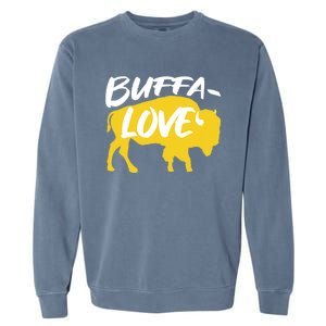 Buffa Love Buffalo Choose Love Design Garment-Dyed Sweatshirt