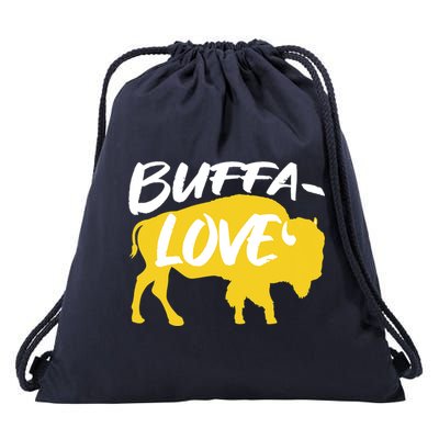 Buffa Love Buffalo Choose Love Design Drawstring Bag