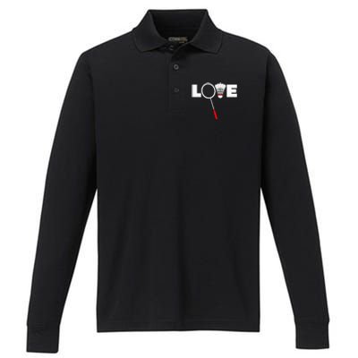 Badminton LOVE Performance Long Sleeve Polo