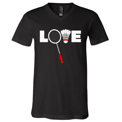 Badminton LOVE V-Neck T-Shirt