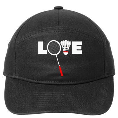 Badminton LOVE 7-Panel Snapback Hat