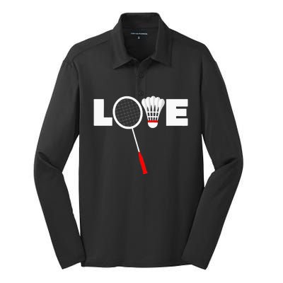 Badminton LOVE Silk Touch Performance Long Sleeve Polo