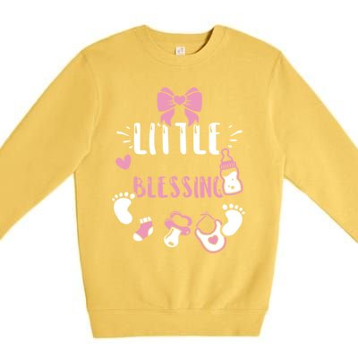 Baby: Little Blessing Cute Gift Sayings Gift Premium Crewneck Sweatshirt