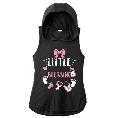 Baby: Little Blessing Cute Gift Sayings Gift Ladies PosiCharge Tri-Blend Wicking Draft Hoodie Tank