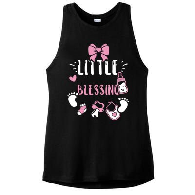 Baby: Little Blessing Cute Gift Sayings Gift Ladies PosiCharge Tri-Blend Wicking Tank