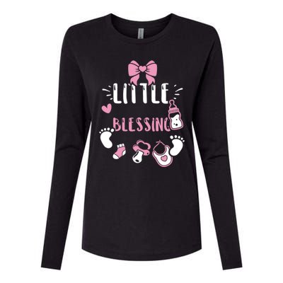 Baby: Little Blessing Cute Gift Sayings Gift Womens Cotton Relaxed Long Sleeve T-Shirt