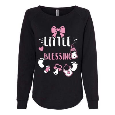 Baby: Little Blessing Cute Gift Sayings Gift Womens California Wash Sweatshirt