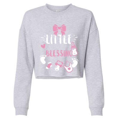 Baby: Little Blessing Cute Gift Sayings Gift Cropped Pullover Crew