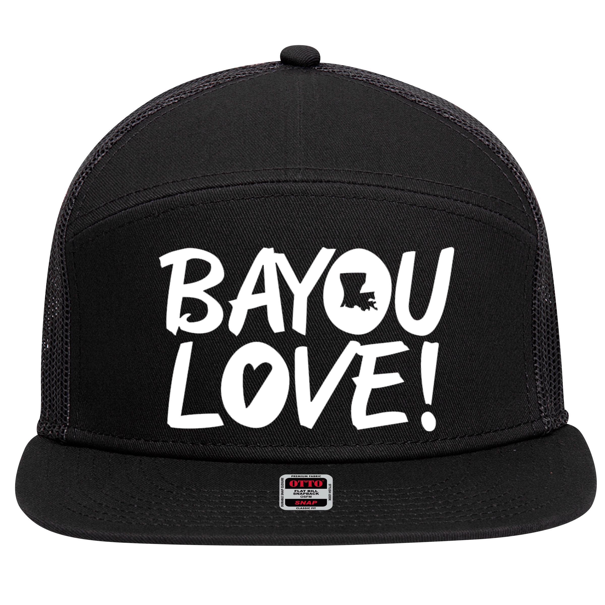 Bayou Love 7 Panel Mesh Trucker Snapback Hat