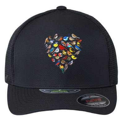 Birds Love Bird Watching Birder Nerd Wildlife Birdwatcher Flexfit Unipanel Trucker Cap