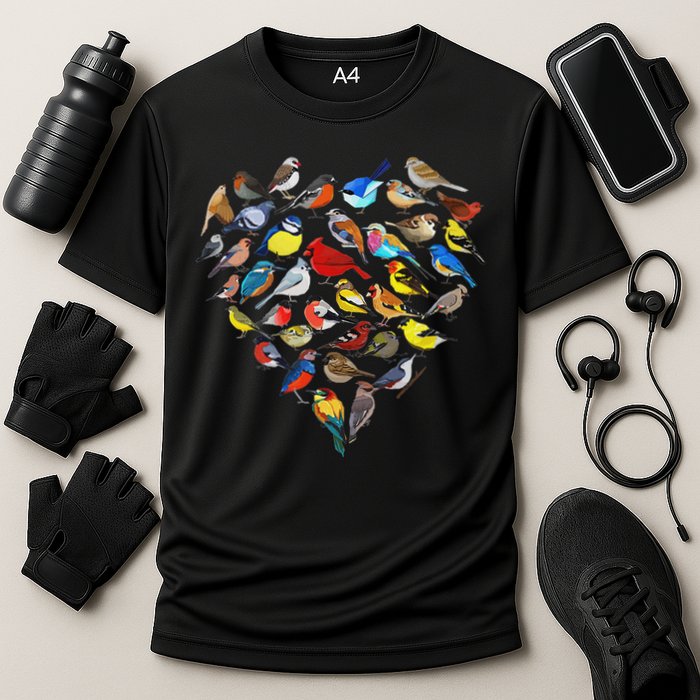 Birds Love Bird Watching Birder Nerd Wildlife Birdwatcher Cooling Performance Crew T-Shirt