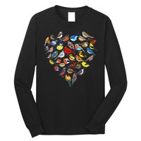 Birds Love Bird Watching Birder Nerd Wildlife Birdwatcher Long Sleeve Shirt