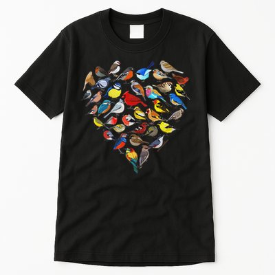 Birds Love Bird Watching Birder Nerd Wildlife Birdwatcher Tall T-Shirt