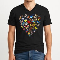 Birds Love Bird Watching Birder Nerd Wildlife Birdwatcher V-Neck T-Shirt