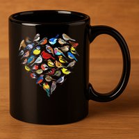 Birds Love Bird Watching Birder Nerd Wildlife Birdwatcher 11oz C Handle Ceramic Mug