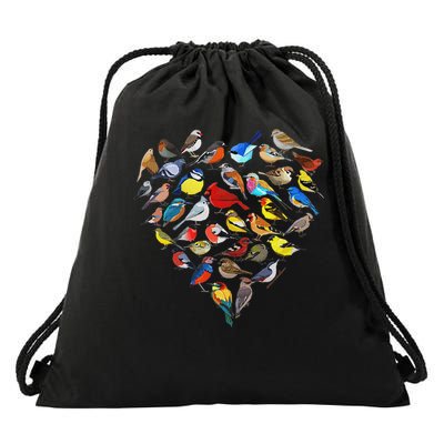 Birds Love Bird Watching Birder Nerd Wildlife Birdwatcher Drawstring Bag