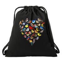 Birds Love Bird Watching Birder Nerd Wildlife Birdwatcher Drawstring Bag