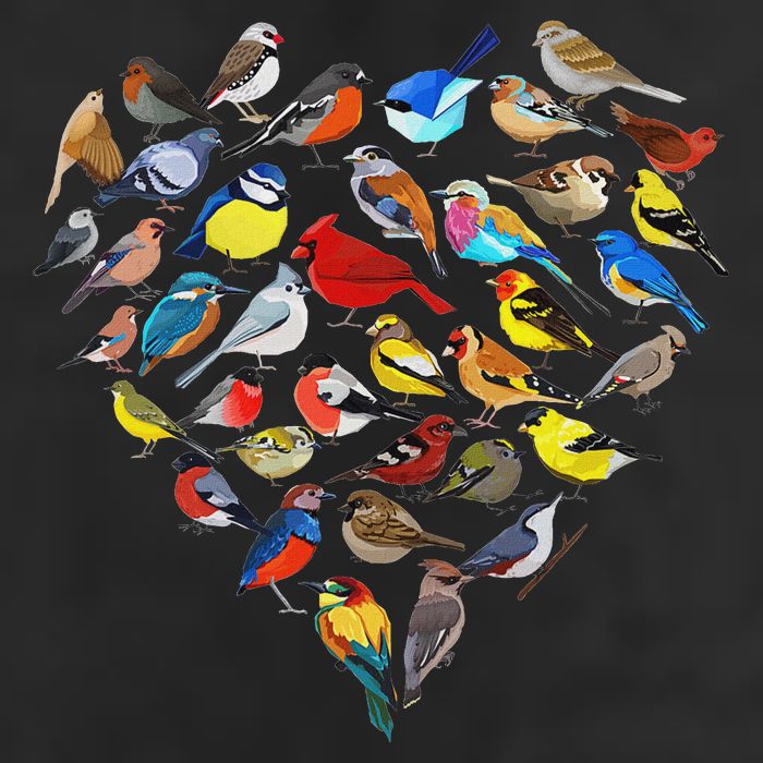 Birds Love Bird Watching Birder Nerd Wildlife Birdwatcher Large Microfiber Waffle Golf Towel