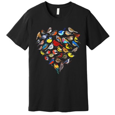 Birds Love Bird Watching Birder Nerd Wildlife Birdwatcher Premium T-Shirt