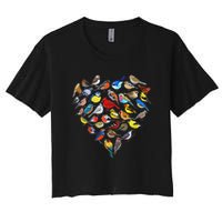 Birds Love Bird Watching Birder Nerd Wildlife Birdwatcher Crop Top