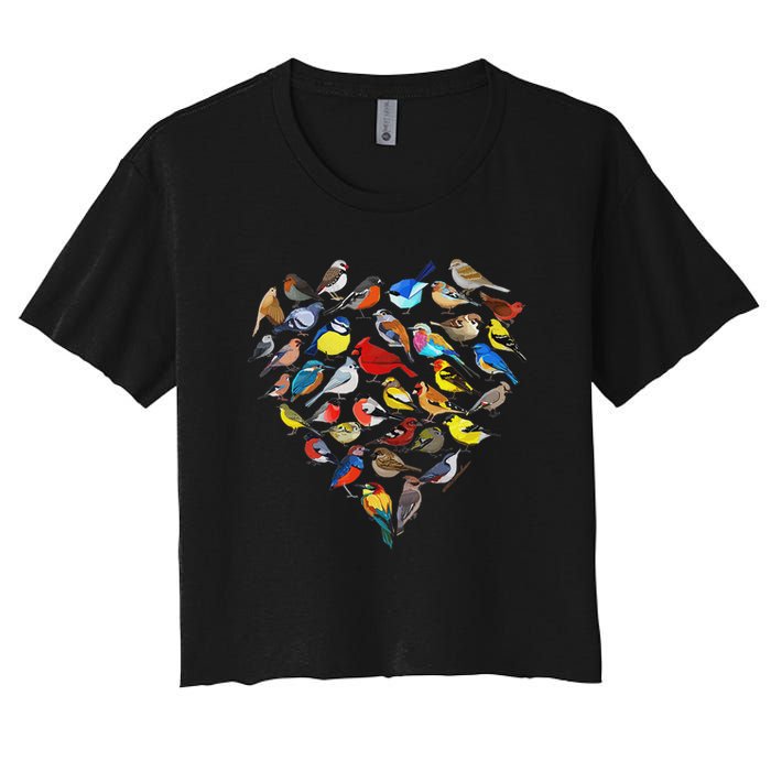 Birds Love Bird Watching Birder Nerd Wildlife Birdwatcher Crop Top