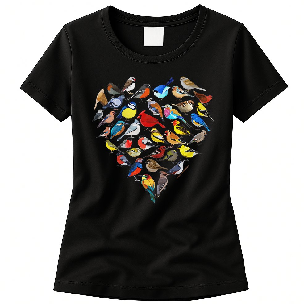 Birds Love Bird Watching Birder Nerd Wildlife Birdwatcher Womens T-Shirt