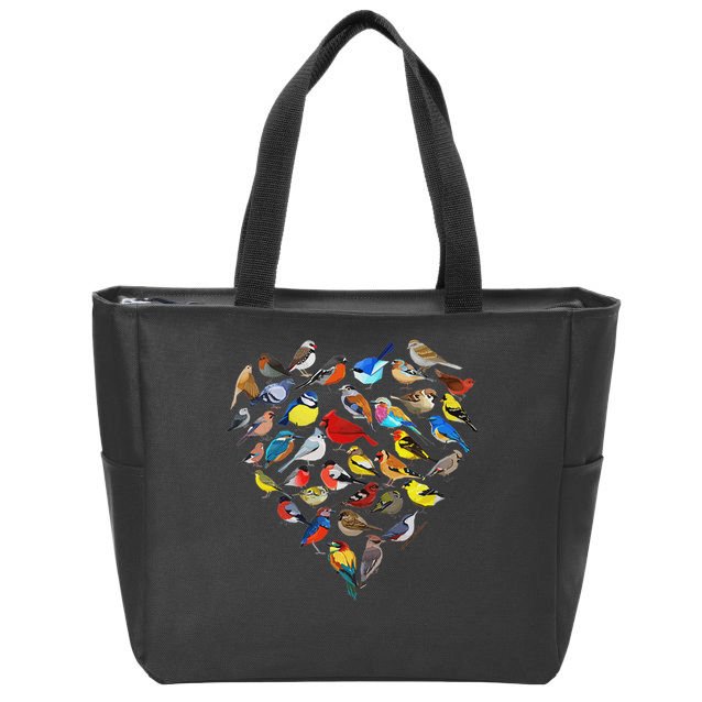 Birds Love Bird Watching Birder Nerd Wildlife Birdwatcher Zip Tote Bag