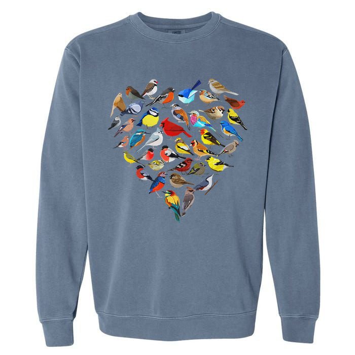 Birds Love Bird Watching Birder Nerd Wildlife Birdwatcher Garment-Dyed Sweatshirt