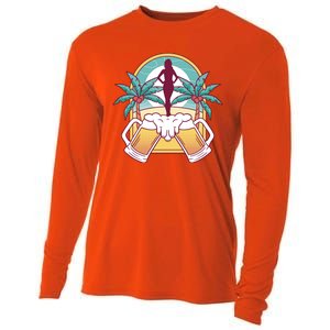 Beer Lover Beach Paradise Cooling Performance Long Sleeve Crew