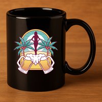 Beer Lover Beach Paradise 11oz C Handle Ceramic Mug