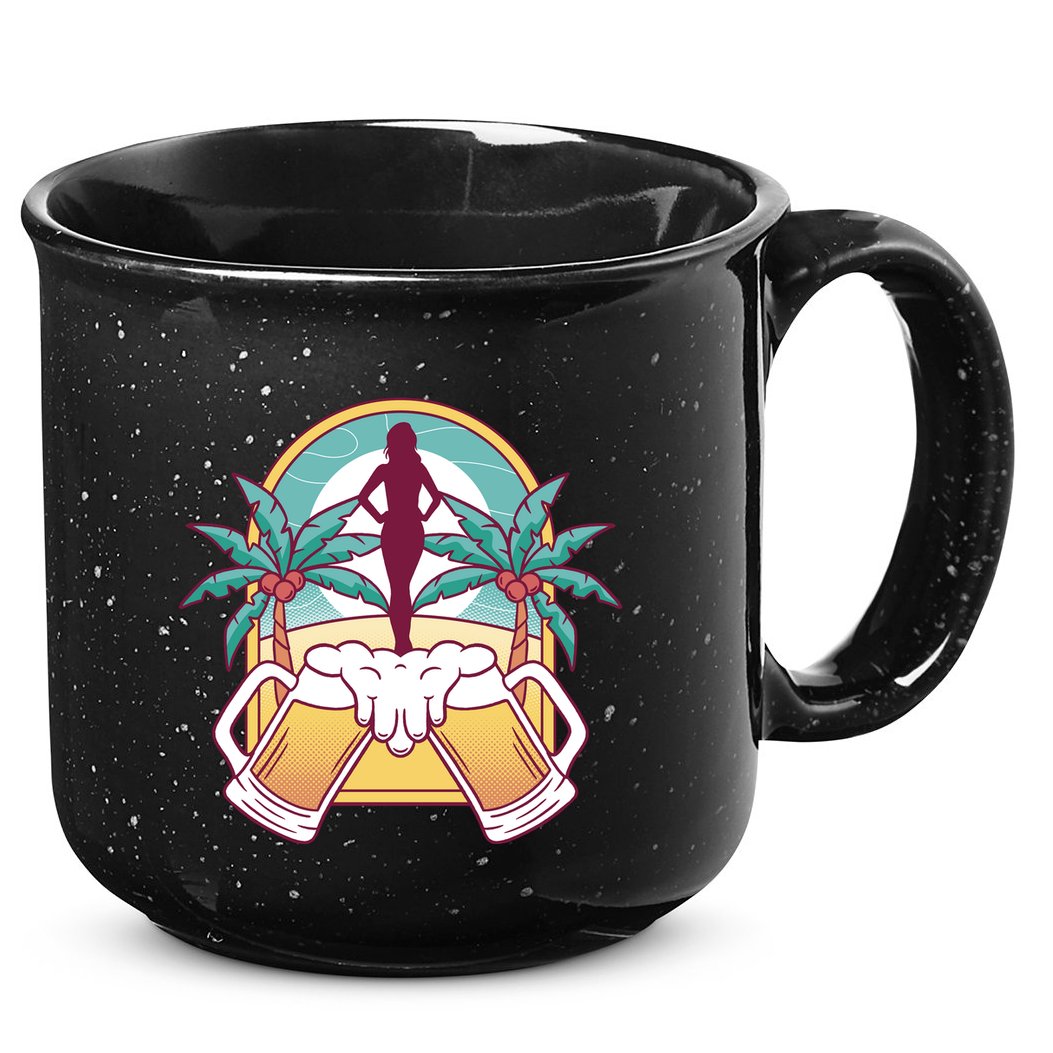 Beer Lover Beach Paradise 15oz Campfire Ceramic Mug