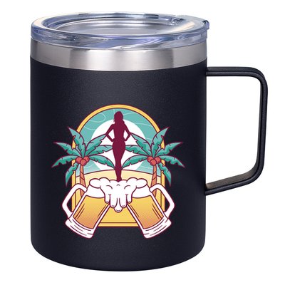 Beer Lover Beach Paradise 12oz Stainless Steel Coffee Mug